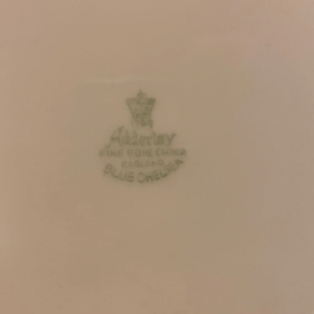 RARE!! Adderley 8” Plate Fine Bone China England Blue Chelsea